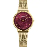 Versace Dameur VE8102419 V Circle Rød/Gul guldtonet stål Ø38 mm