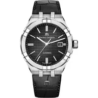 Maurice Lacroix Herreur AI6008-SS001-330-1 Aikon Sort/Læder Ø42 mm
