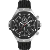 Philipp Plein Herreur PWLFA0225 Newness Sort/Gummi Ø45 mm