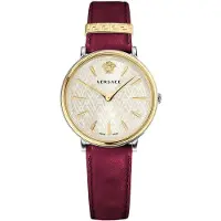 Versace Dameur VE8100719 V Circle Guldfarvet/Læder Ø38 mm