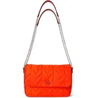 Ralph Lauren Lauren Ralph Laurentil kvinder. 431P04319002 Mellemstor orange quiltet Stevie messenger-taske (OSFA), Casual, Nylon