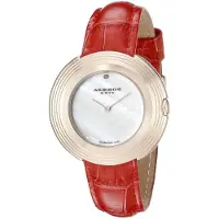 Akribos XXIV Dameur AK876RD Diamond Sølvfarvet/Læder Ø36 mm