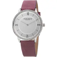 Akribos XXIV Dameur AK924PU Sølvfarvet/Læder Ø38 mm