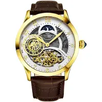 Stührling Original Herreur 925.02 Radiant Sølvfarvet/Læder Ø44 mm