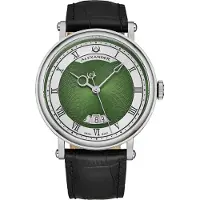Alexander Herreur A153-03 Classic Grøn/Læder Ø43 mm