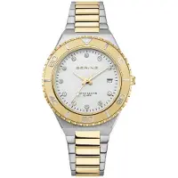 Bering Dameur 18936-710 Classic Antikhvid/Gul guldtonet stål Ø36 mm
