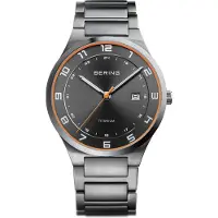 Bering Herreur 15139-709 Titanium Sort/Titanium Ø39 mm
