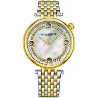 Stührling Original Dameur 3999.2 Symphony Hvid/Gul guldtonet stål