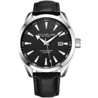 Stührling Original Herreur 3953L.1 Symphony Sort/Læder Ø42 mm