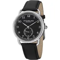 Stührling Original Herreur 207.02 Sort/Læder Ø41 mm