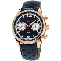 Frederique Constant Herreur FC-397HN5B4 Vintage Rally Blå/Læder