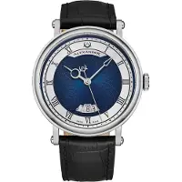 Alexander Herreur A153-02 Classic Blå/Læder Ø43 mm