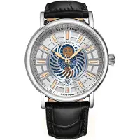 Stührling Original Herreur 899.01 Duet Sølvfarvet/Læder Ø42 mm