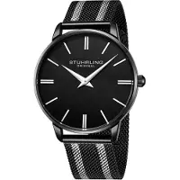 Stührling Original Herreur 3998.5 Symphony Sort/Stål Ø42 mm