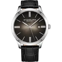 Stührling Original Herreur 4014.1 Classic Sort/Læder Ø42 mm