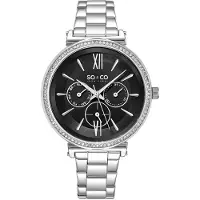 So & Co New York Dameur 5520.1 Madison Sort/Stål Ø38 mm