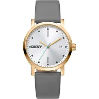 DKNY Dameur DK1L036L0025 Soho Midi Sølvfarvet/Læder Ø34 mm