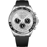 Stührling Original Herreur 4042.1 Aquamaster Sølvfarvet/Gummi Ø42