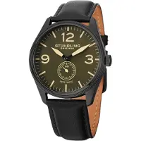 Stührling Original Herreur 931.02 Aviator Grå/Læder Ø42 mm