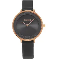 So & Co New York Dameur 5204L.4 Madison Grå/Læder Ø36 mm