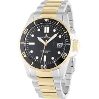 Jacques Lemans Herreur 1-2170L Hybromatic Sort/Guldtonet stål Ø41 mm
