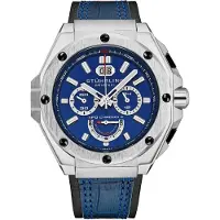 Stührling Original Herreur 1018.02 Monaco APO Chrono X Blå/Læder