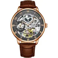 Stührling Original Herreur 3925.3 Legacy Skeletskåret/Læder Ø40 mm
