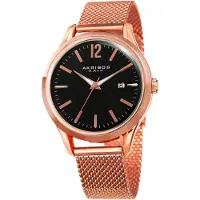 Akribos XXIV Herreur AK920RG Sort/Rosaguldtonet stål Ø41 mm