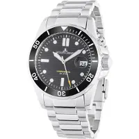 Jacques Lemans Herreur 1-2170G Hybromatic Sort/Stål Ø41 mm