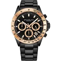 Stührling Original Herreur 3960.8 Monaco Sort/Stål Ø42 mm