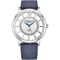 Stührling Original Herreur 388S2.01 Classic Sølvfarvet/Læder Ø40