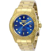 Invicta Herreur 29947 Pro Diver Blå/Gul guldtonet stål Ø43 mm