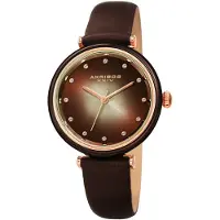Akribos XXIV Dameur AK1035BR Crystal Brun/Læder Ø34 mm