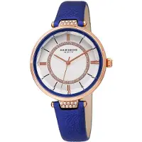 Akribos XXIV Dameur AK1116BU Crystal Hvid/Læder Ø34 mm