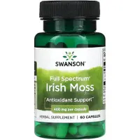 Swanson Health , Fuldstændig Spektrum Irsk Moss, 400 mg, 60 Kapsler