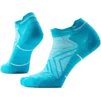 Smartwool - Trail running tøj dame - W Run Zero Cushion Low Ankle Socks White/Capri til UnisexUld - Størrelse 34-37 - Blå