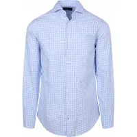 Steppin' Out Oxford-skjorte med tern i lyseblå Blå Lyseblå måle