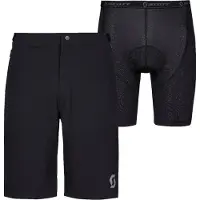 SCOTT - MTB tøj - Vertic LT W/Pad Shorts M Black til Unisex - Størrelse M - Sort