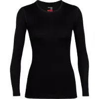 Icebreaker - Skiundertøj dame - W Merino 260 Oasis LS Crewe Black til UnisexUld - Størrelse XXL - Sort