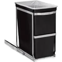 Simplehuman 30 liter 8 gallon under kökskåp utdragbar sopor kan tung stålram