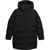 Superdry Superdrytil kvinder. W5012179A Sportslet vattereret jakke med hætte, medium, sort (XS), Casual, Polyester