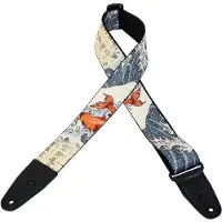 Levys Leathers MPD2-016 Prints Polyester w/ Leather Ends 2" Tattoo Koi Fish