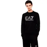 EA7 EA7til mænd. 7M002278_AF22266 Core Identity sweatshirt sort (M), Casual, Bomuld, Korte ærmer