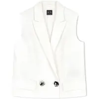 Armani Exchange A|X Armani Exchangetil kvinder. XW001770AF21530U0002 Hvid krydssvest (L), Casual, Linned, Klassisk