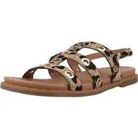 Carmela Carmelatil kvinder. 16320802-LEOPARDO Sandaler i læder 163208 brun (37), Fast, Spænder, Casual, Dyreprint