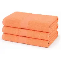 Egeria Bomulds håndklæde - 100% bomuld - Badehåndklæde 70x140 cm - Diamant - Orange