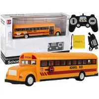 Lean Toys Lean Sport Gul skoleskolebus fjernstyret (4690)