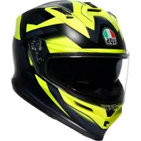 AGV K7 Glimpse Integralhjelm Mat/Sort/Gul XS