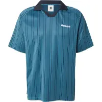 Element - T-shirts - Lowcase Soccer SS Tee Mallard Blue Stripes til Unisex - Størrelse M - Blå