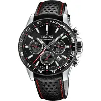 Festina Herreur F20561-4 Timeless Sort/Læder Ø45 mm